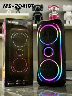 Портативная колонка MS-2041BT (USB+SD+Bluetooth+FM+LED) Black
