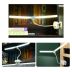LED настольная USB лампа гибкая, двойная, 1 аккумулятор + прищепкой белая (М) - Цена Недели!