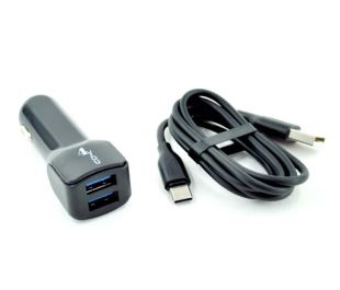 АЗУ 4you B1 (2100mAh - 100%, Long, 2 USB, Exclusive design) Black + Type C