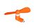 Вентилятор мобильный MicroUSB Orange (М)