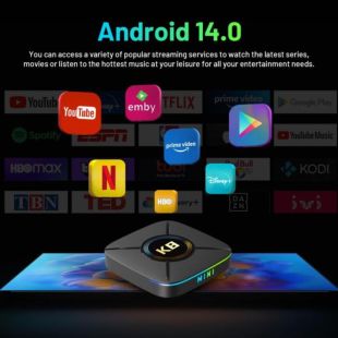 Smart TV HK1 RBOX -K8 Mini 2/32GB (RK3518, Android 14.0, 4Core 64bit, 2.4G+5G+BT, VF)
