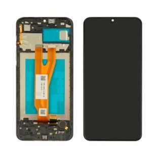 LCD Samsung A03 Core/A032 F (2021) із чорним тачскрином + корпусна рамка Service Pack (М) 