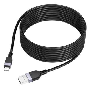 Usb-cable iPhone 5 HOCO X109 3m (круглый) Black