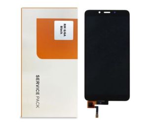 LCD Xiaomi Redmi 6/ 6A с черным тачскрином Service Pack (M) 