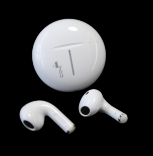 Bluetooth-гарнітура 4you MENSA white (BT 5.3, Гарант.12мес, РРЦ - 745грн) (від 5шт - 5%)