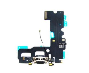 Шлейф iPhone 7 на зарядку + мікрофон + head black (M)