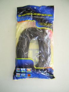 Кабель 3.5mm тато / 2RCA тато 10m чорний