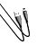 Usb-cable iPhone 5 HOCO U75 Blaze magnetic 3A 1.2m (метал.коннект,круглый,тканевый) Black