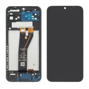 LCD Samsung A14/146B (2023) с черным тачскрином + корпусная рамка черный шлейф REV - V04 (М) 