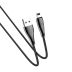 Usb-cable iPhone 5 HOCO U75 Blaze magnetic 3A 1.2m (метал.коннект,круглый,LED) Black