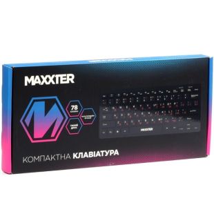 Клавіатура дротова Maxxter KBM-C01B-UA (USB, mini) Black
