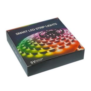 LED стрічка USB RGB 5V, IP 20, 5м, 50 світлодіодів Bluetooth, на самоклейці (М) 