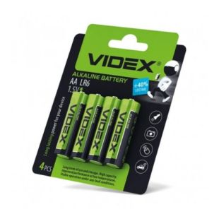 Батарейка Videx LR6 AA лужна (4 на блістері, 40 в упак.)