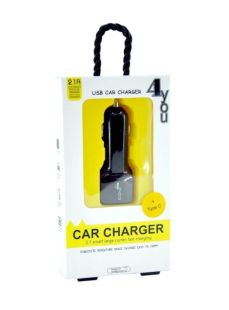 АЗУ 4you B1 (2100mAh - 100%, Long, 2 USB, Exclusive design) Black + Type C