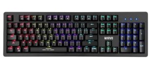 Клавиатура проводная MARVO KG916 (USB,с подсветкой) Black