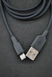 Usb-cable Micro USB 4you Dnister black (2.4A, Silicon Perfect) Новая упаковка!