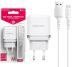 СЗУ-USB BOROFONE BA25A 2.4A 2USB + кабель Type-C White (блистер)