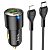 АЗУ-USB HOCO NZ6 PD45W (2Type-C/USB/3A) + кабель Type-C-Lightning Black