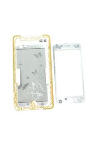 Захисне скло iPhone 6 COLORFUL Silver (2pcs) гравірування butterflyl "Акційна ціна"