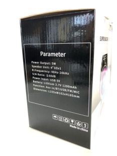 Портативная колонка ESS-108B (USB+SD+Bluetooth+FM+дисплей+адаптер от сети+1-динамик) Black