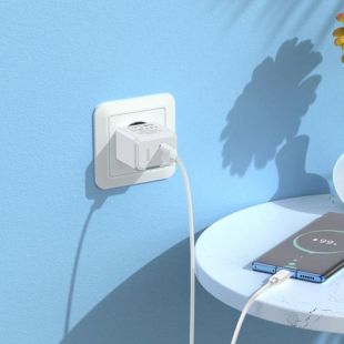 СЗУ-USB HOCO CS11A 1 Usb + кабель Type-C White (блистер)