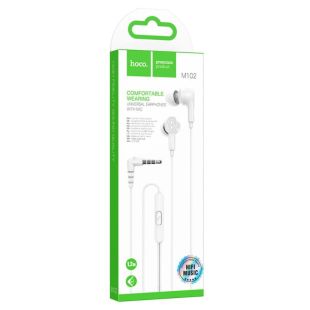 Гарнитура HOCO M102 (микрофон,круглый шнур) White