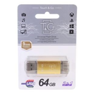 Usb 64Gb T&G 009 Star series (Type C 2.0) Gold
