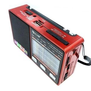 Радіоприймач Golon RX-8866 (USB + SD, ліхтарик) Red