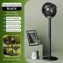 Вентилятор SOLAR FLOOR FAN S39 4в1 (настіл/підлоговий, АКБ,5 швидкостей, сонячна панель, Type-C) Black