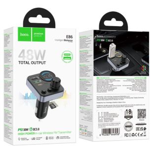 FM модулятор HOCO E86 Black