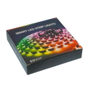 LED лента USB RGB 5V, IP 20, 10м, с Bluetooth, на самоклейке (М) - Цена недели!