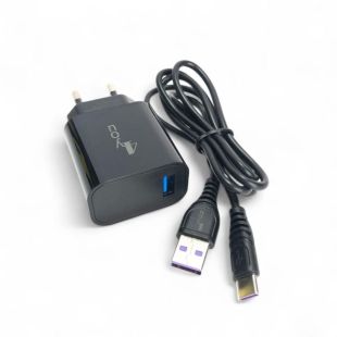 МЗП 4you A12 (1200mAh - 100%, 1 USB, Led підсвічування, Exclusive design) black + Type C