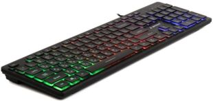 Клавіатура провідна Gembird KB-UML-01-UA (USB,мультимедійна з різнокольоровим підсвічуванням) Black