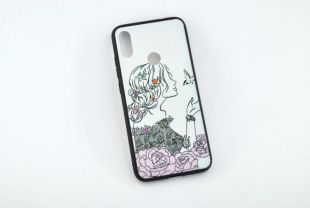 Чехол Xiaomi Redmi 7 Silicon Glass Print (M8) "Акционная цена"