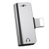 Переходник HOCO LS24 Lightning to Lightning 2in1 Silver