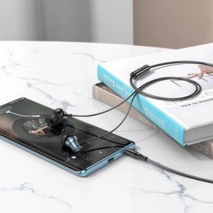 Гарнітура HOCO M110 (мікрофон, круглий шнур) Grey