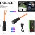 Фонарик Police PL-276, F36, аккумуляторный, белый,красный, синий свет, Type-C