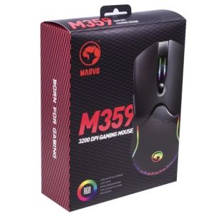 Миша провідна MARVO M359 (ігрова, Led) Black