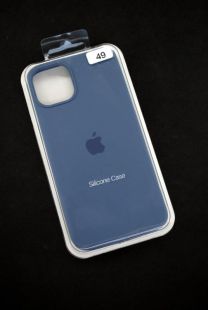 Чехол iPhone 12ProMax Silicon Case original FULL №49 Blue grey (4you)