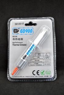 Термопаста в шприце GD900 серая 7g ,теплопров 4.8 W/mK, плотность 2.3 г/см3 (M) 