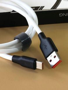 Usb-cable Type-C 4you Dnister white (3A, Silicon Perfect) -  Новая упаковка! 