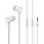 Навушники Celebrat D2 (мікрофон, плоский шнур) White