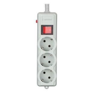 Фильтр сетевой Gembird SPG3-G-15G-PRO 3 розетки, серый 4,5м (с предохранителем)