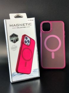 Чохол iPhone 15 Silicon SPACE with MagSafe Bordo
