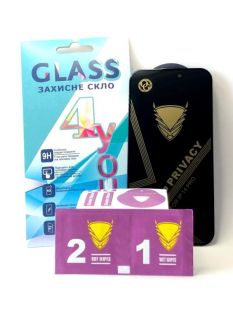 Защитное стекло iPhone 15Pro Golden Armor Privacy Black 4you