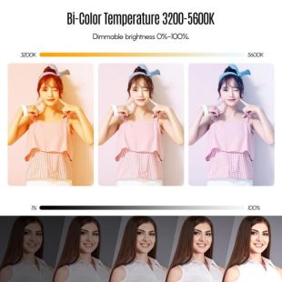 Прямокутне студійне світло LED-416 (8" / 1 АКБ 2200mAh) Black