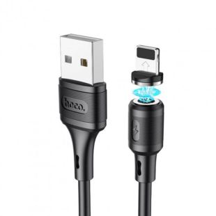 Usb - cable iPhone 5 HOCO X52 Sereno magnetic 2.4A 1m ( круглий ) Black