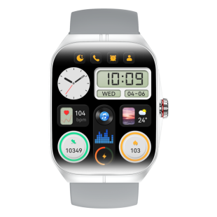 Часы Smart Watch 4you VIBE (1.95",AMOLED 410*502,VA,300mAh,Звонки,Metal,12мес гарант) Silver/Grey