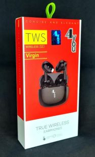 Bluetooth-гарнитура 4you VIRGIN Black (BT 5.1,JL6983,Гар.12мес,РРЦ-777грн) - ВКУСНАЯ ЦЕНА!