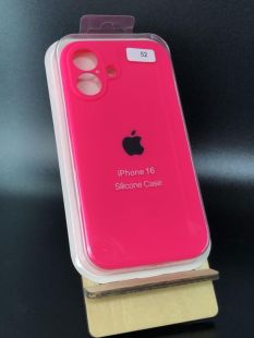 Чехол iPhone 16 Silicon Case original FULL Camera №52 ultra pink (4you)